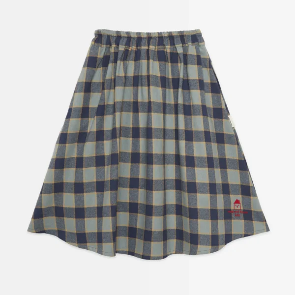 Checkered blue skirt