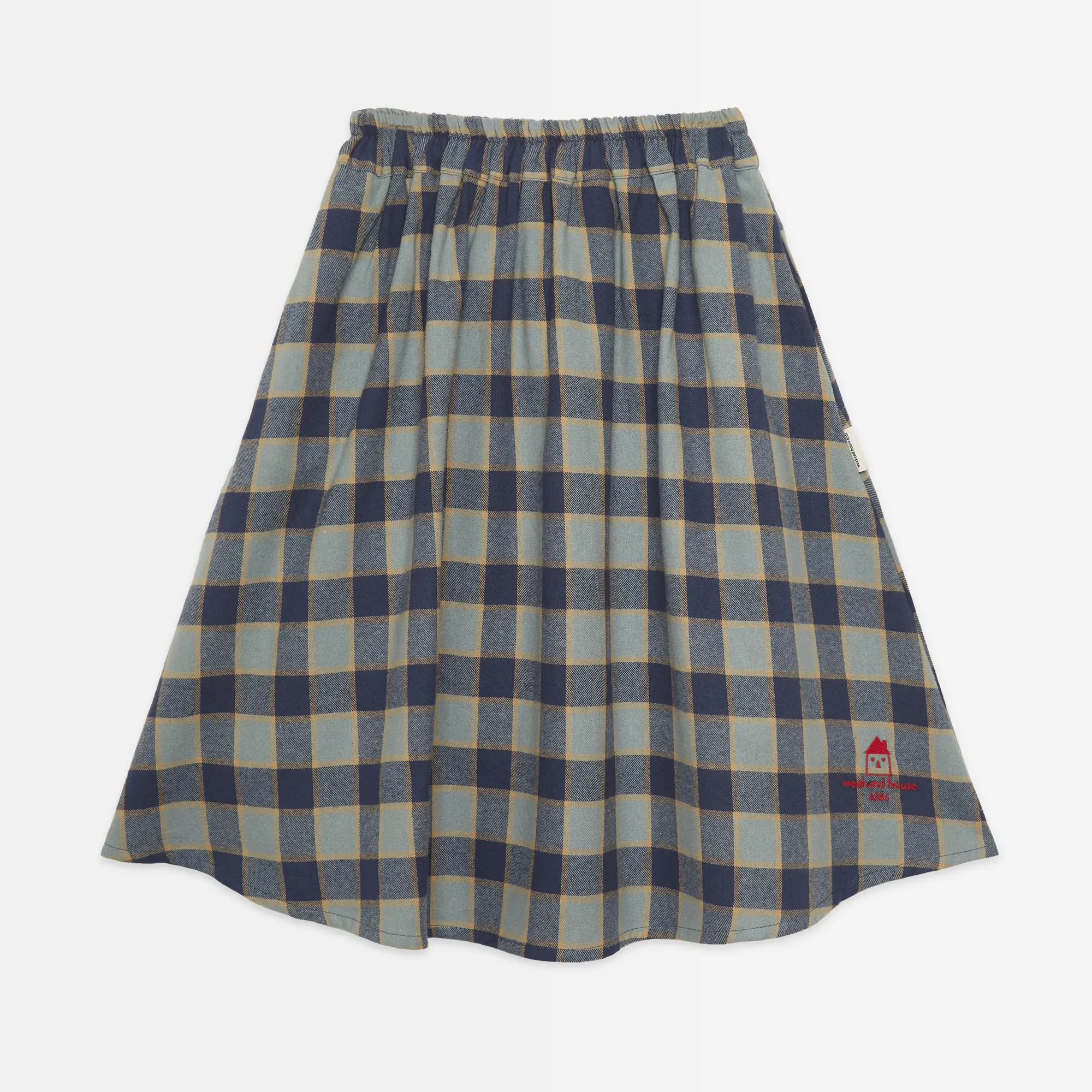 Checkered blue skirt