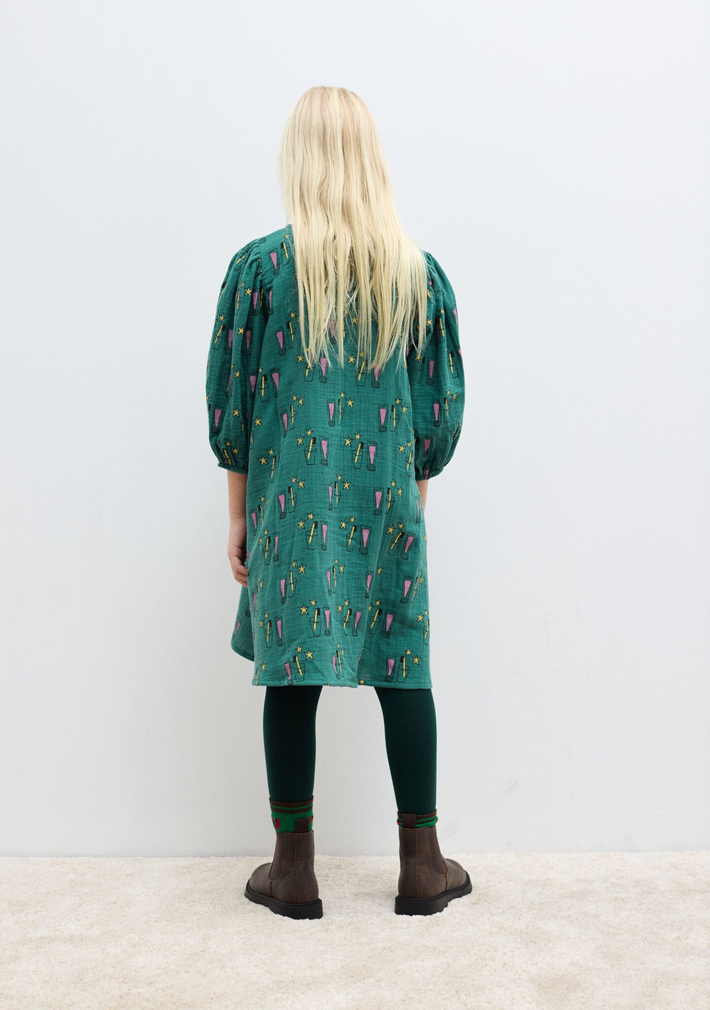 Magic toothbrush all over woven dress
