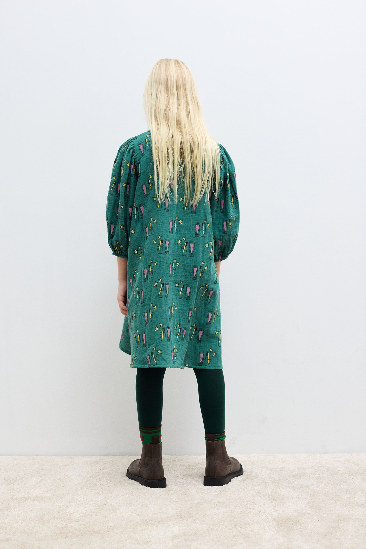 Magic toothbrush all over woven dress
