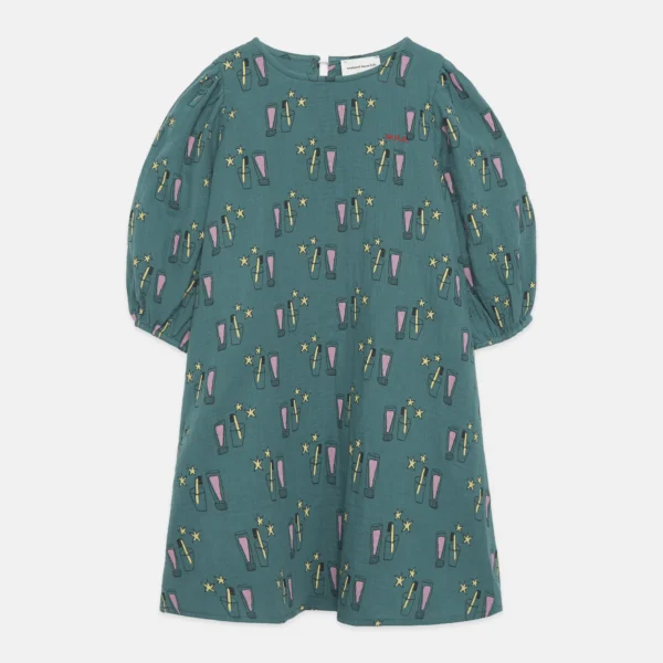Magic toothbrush all over woven dress