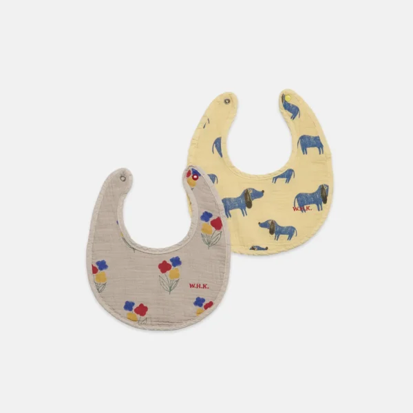 Blue Dog Bib Set