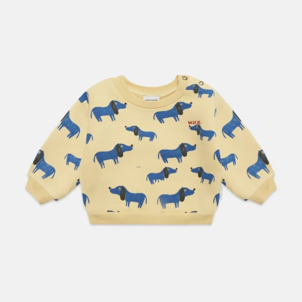 Blue dog all over baby sweathirt