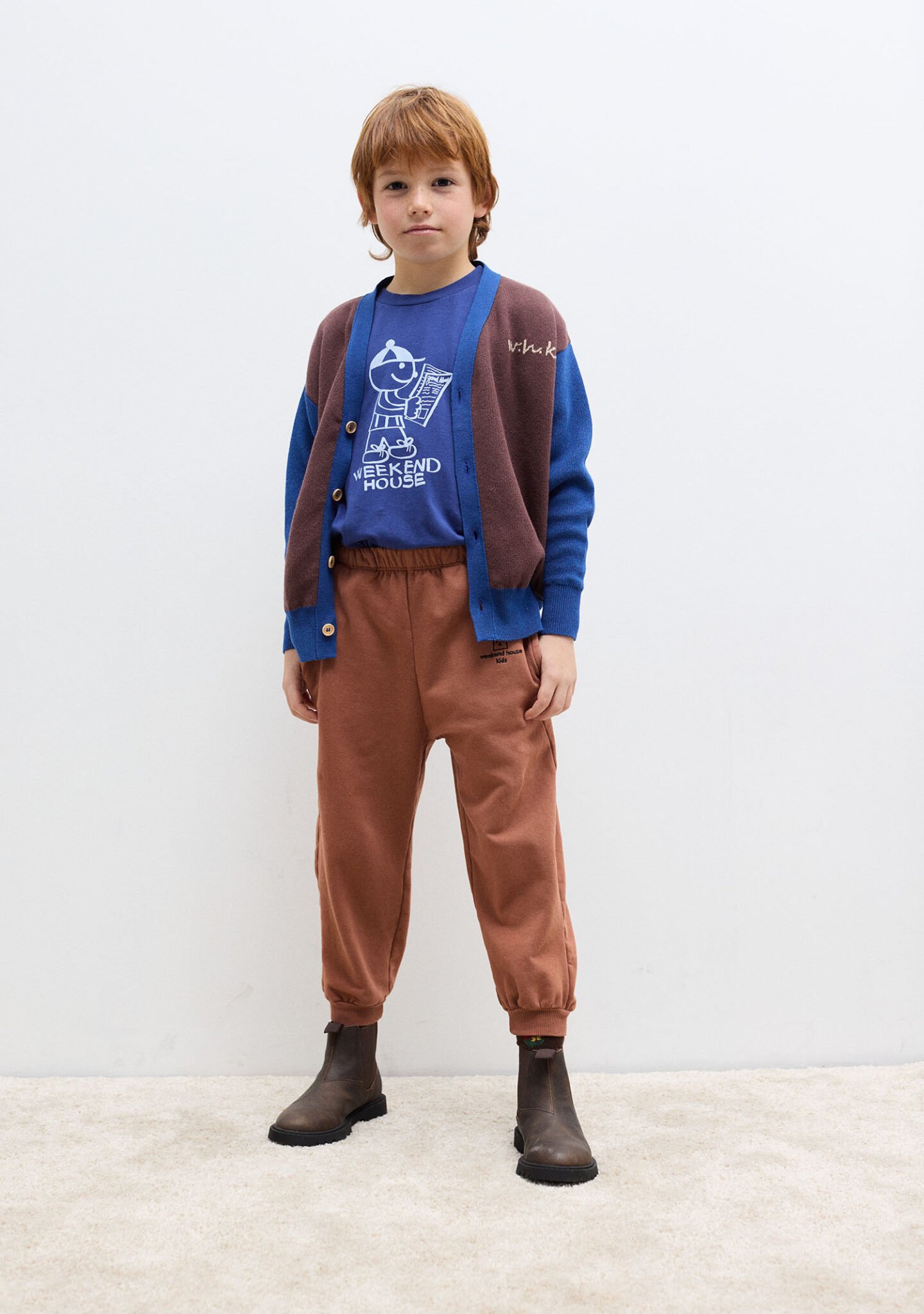 WHK logo sweatpants (brown)