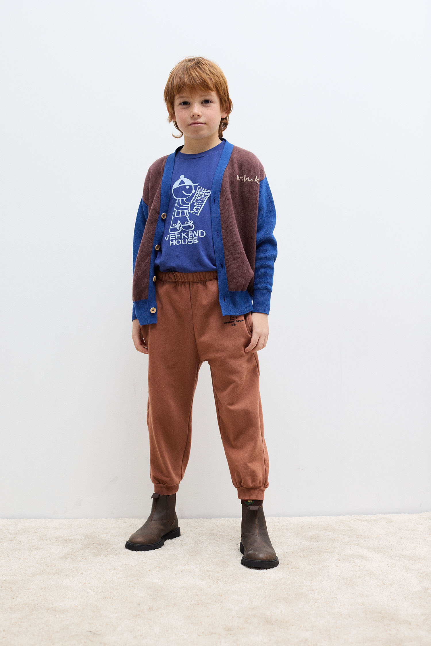 WHK logo sweatpants (brown)