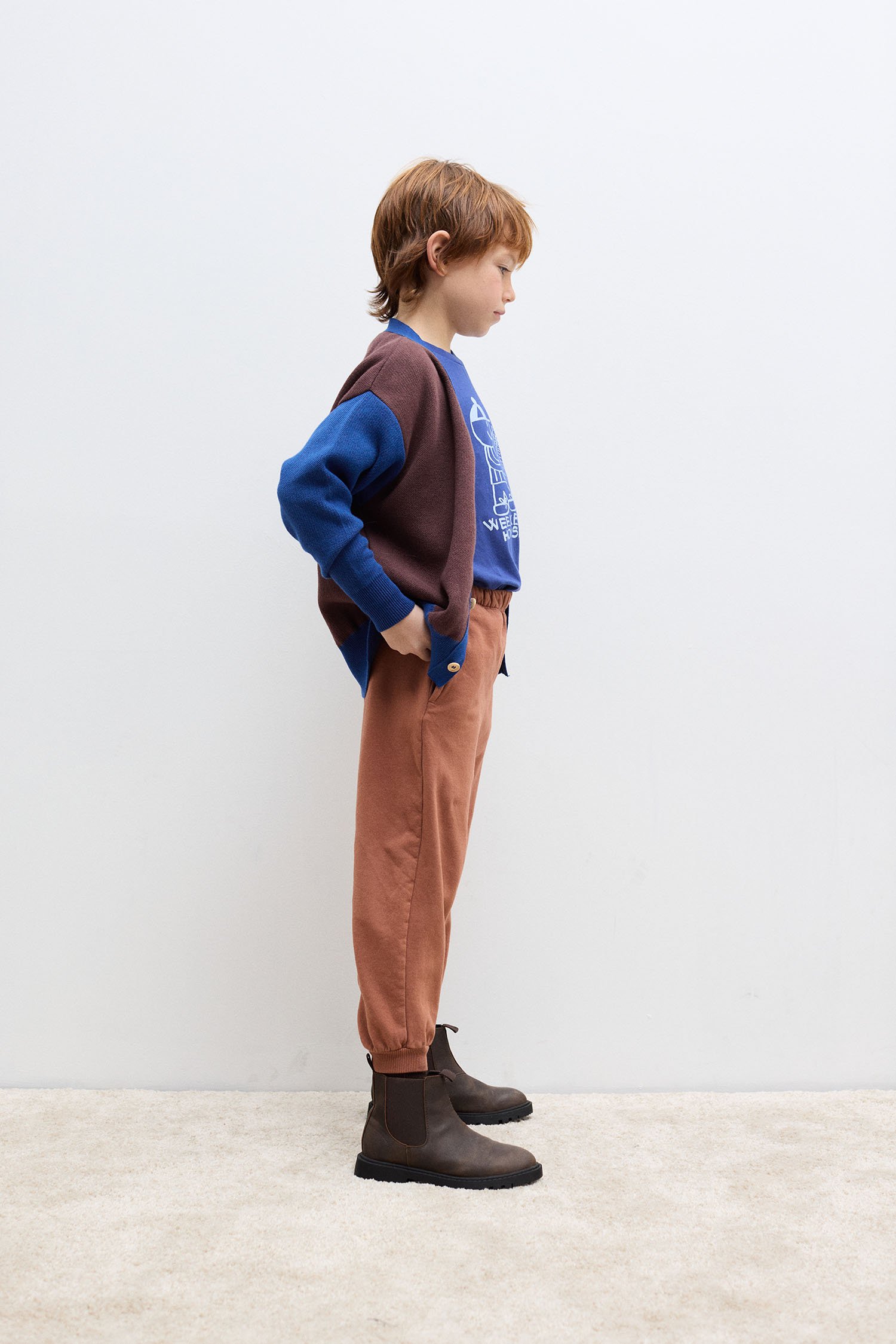 WHK logo sweatpants (brown)