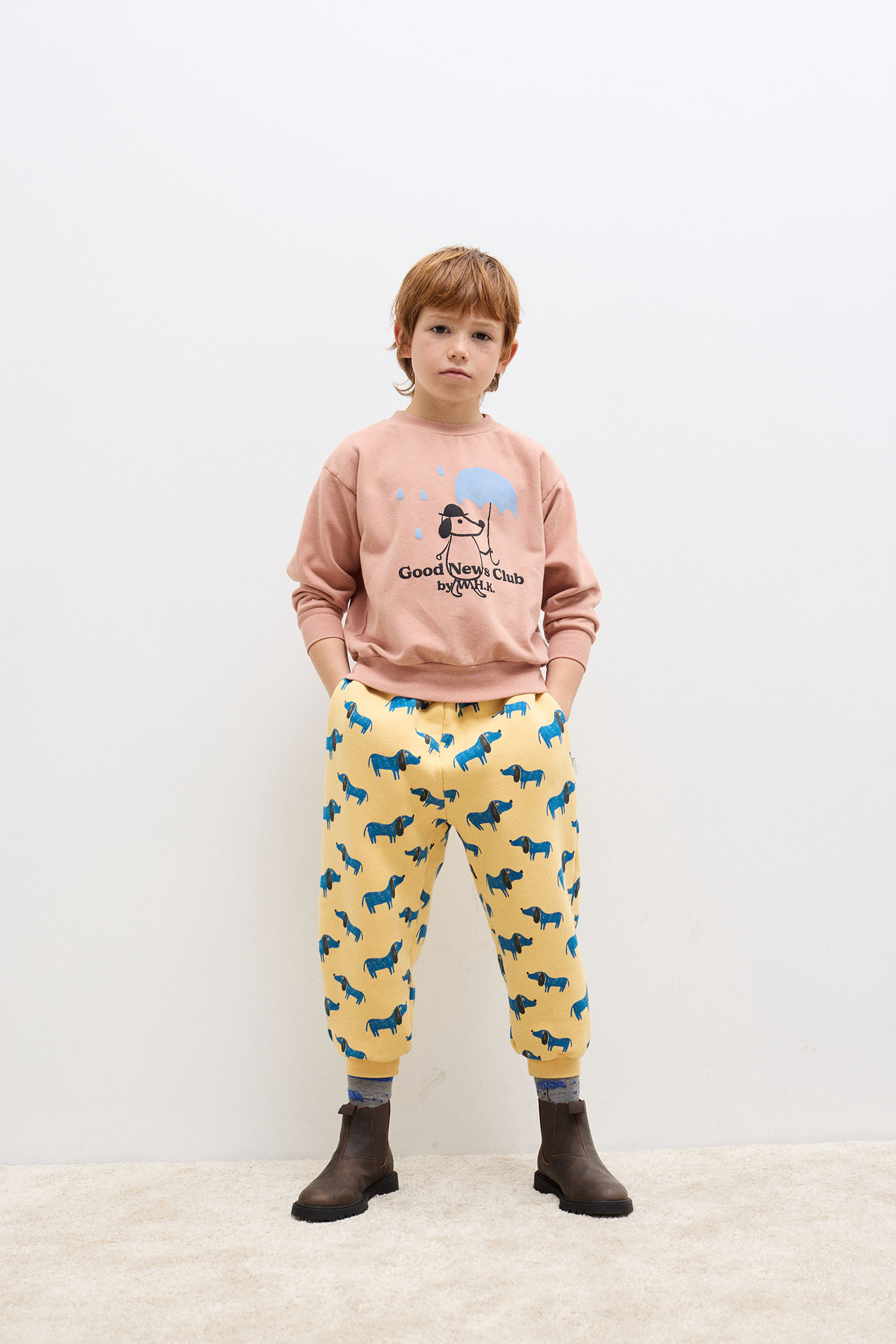 Rainy Dog sweatshirt (dusty pink)
