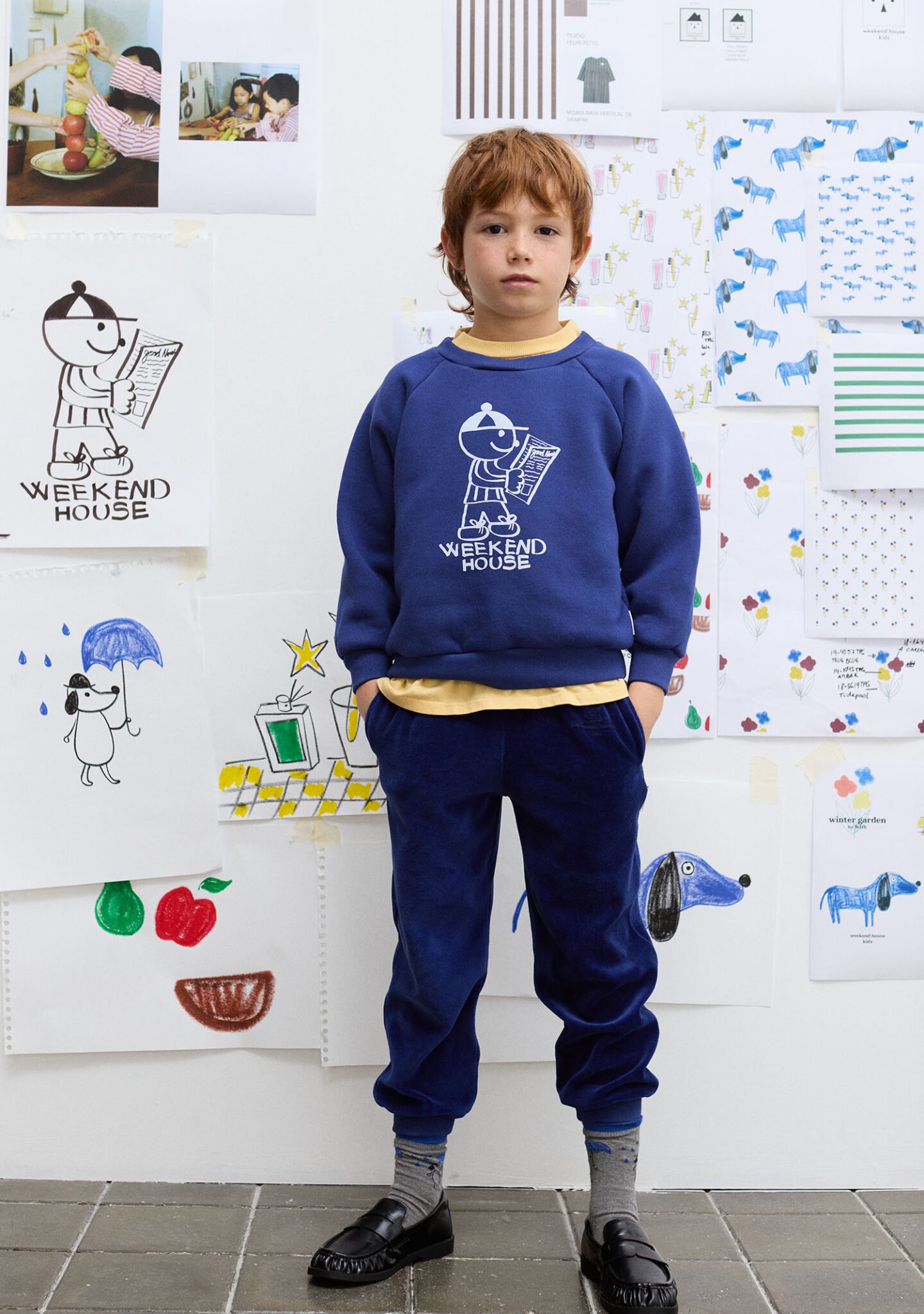 WHK logo sweatpants tundo (blue)