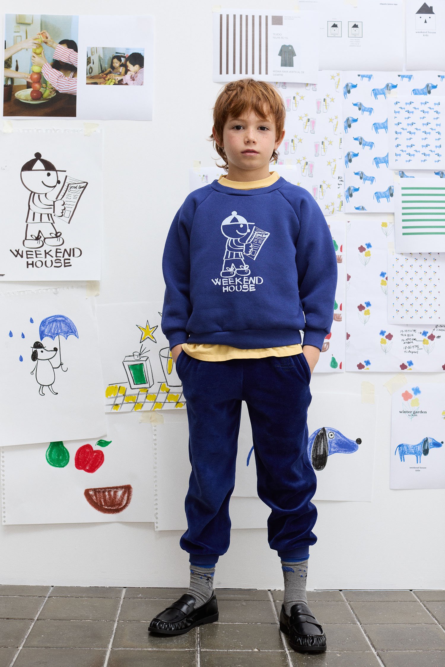 WHK logo sweatpants tundo (blue)