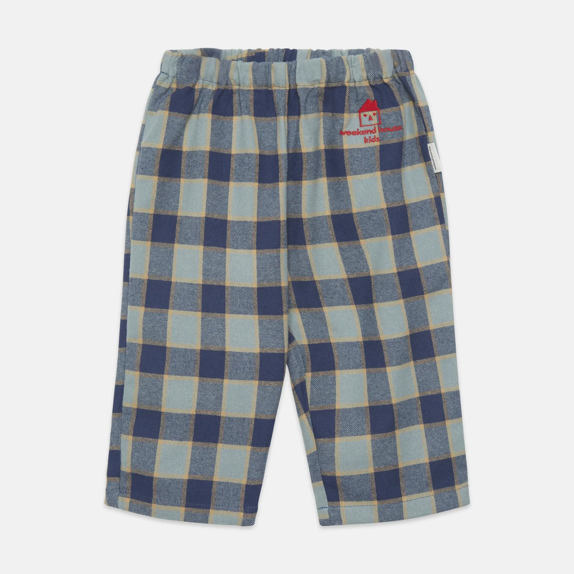 Checkered blue baby pants
