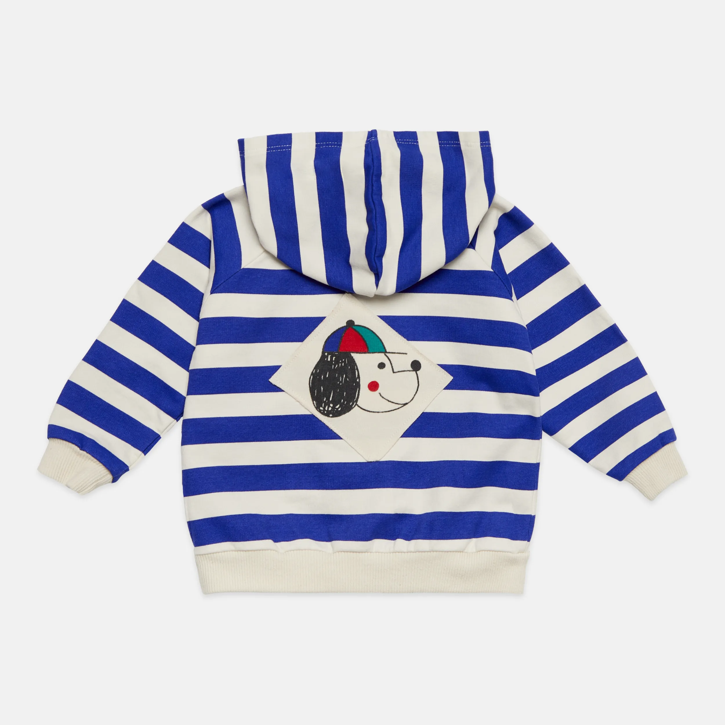 Happy dog stripes hoodie (Ecru)