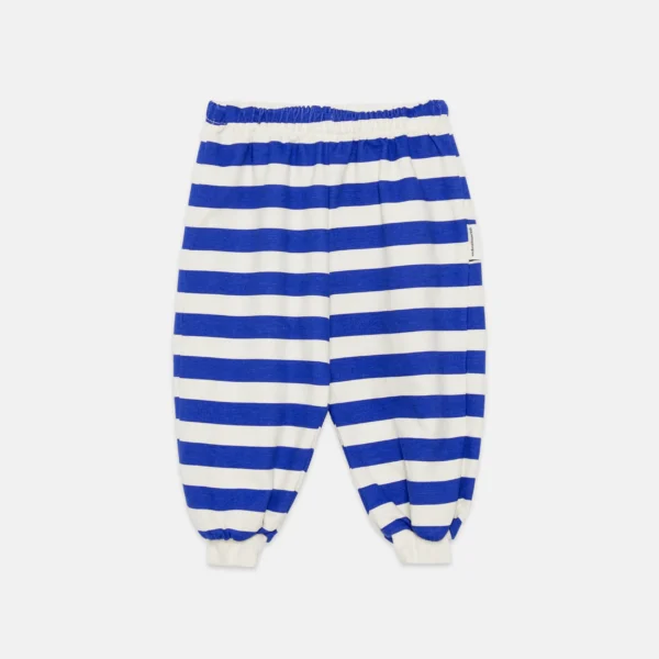 Happy dog stripes baby sweatpants (Ecru)