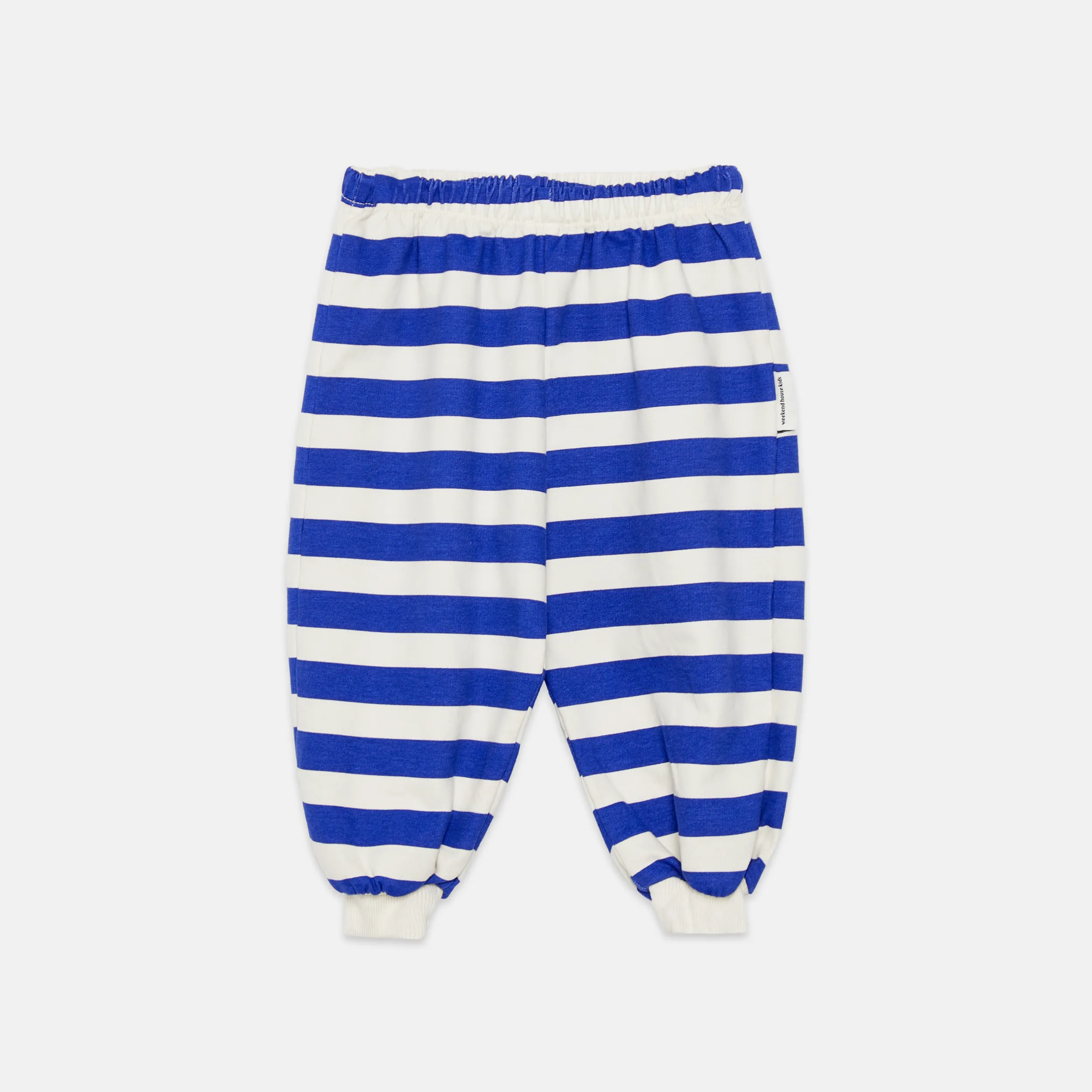 Happy dog stripes baby sweatpants (Ecru)