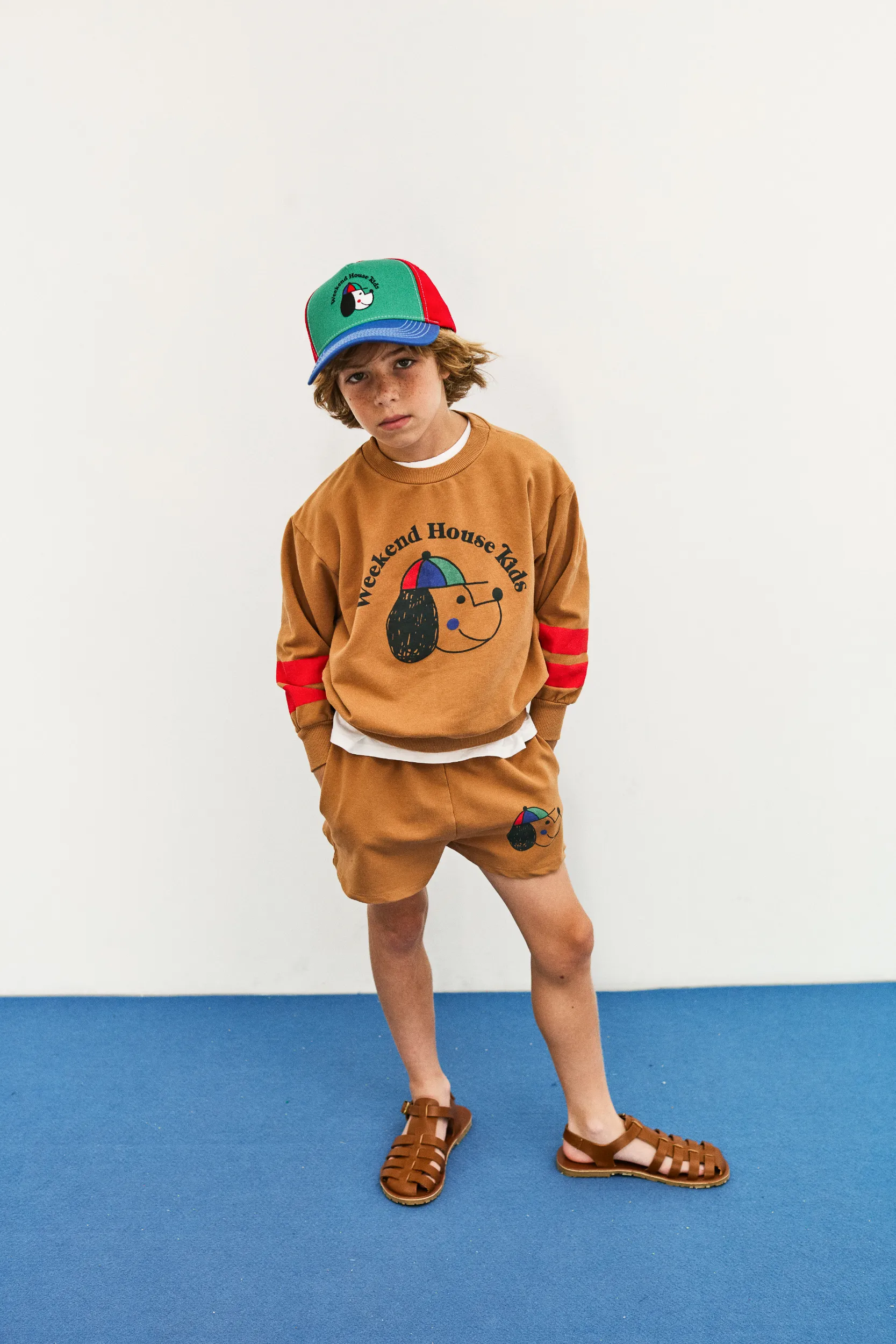 Happy dog striped sweatshirt (Cathay)