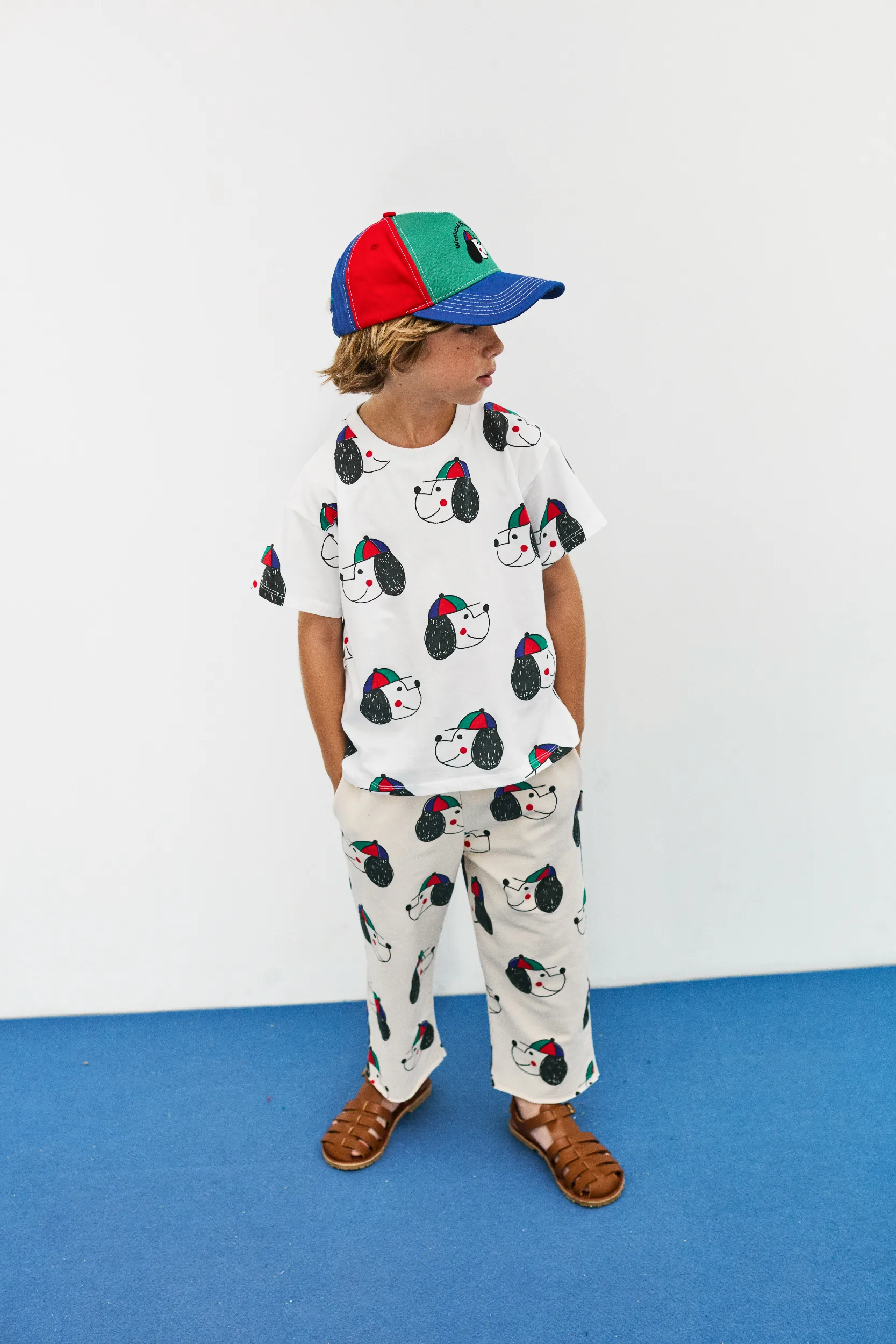 Happy dog all over t-shirt