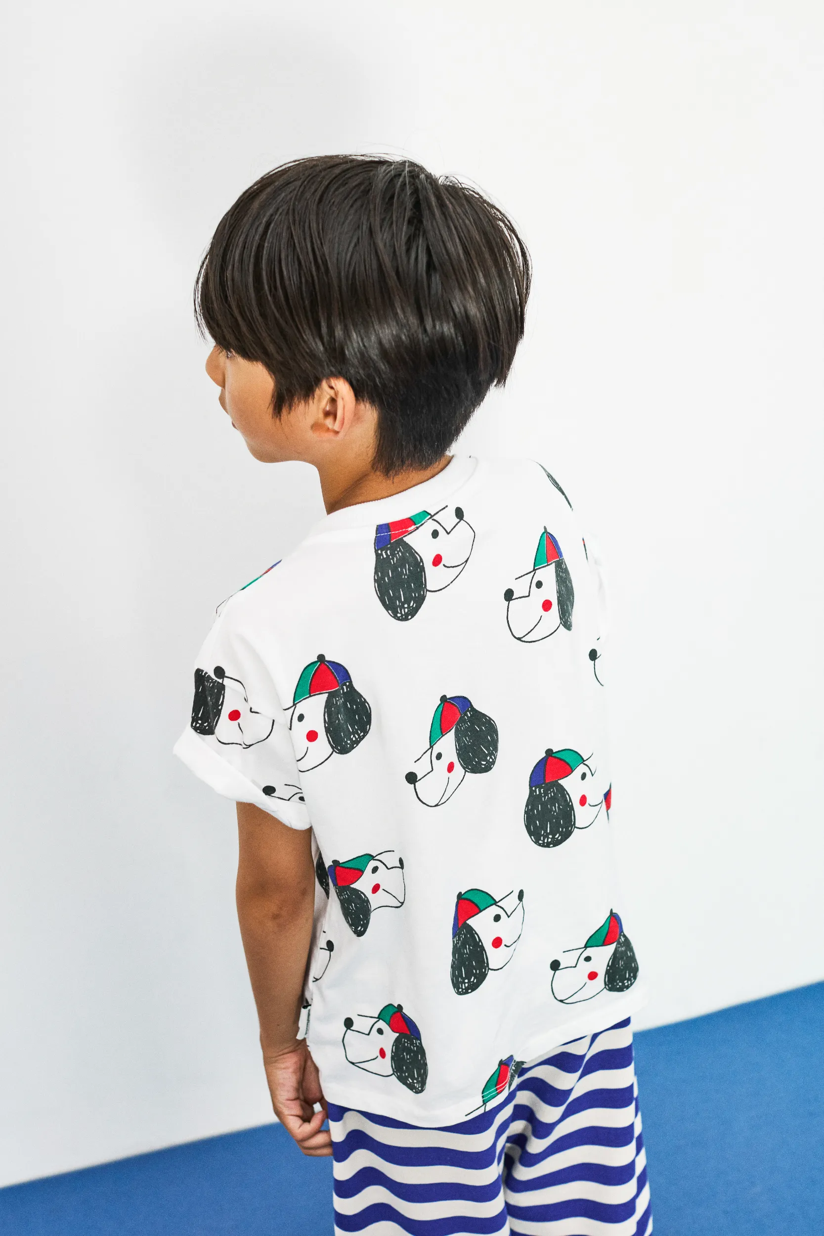 Happy dog all over t-shirt