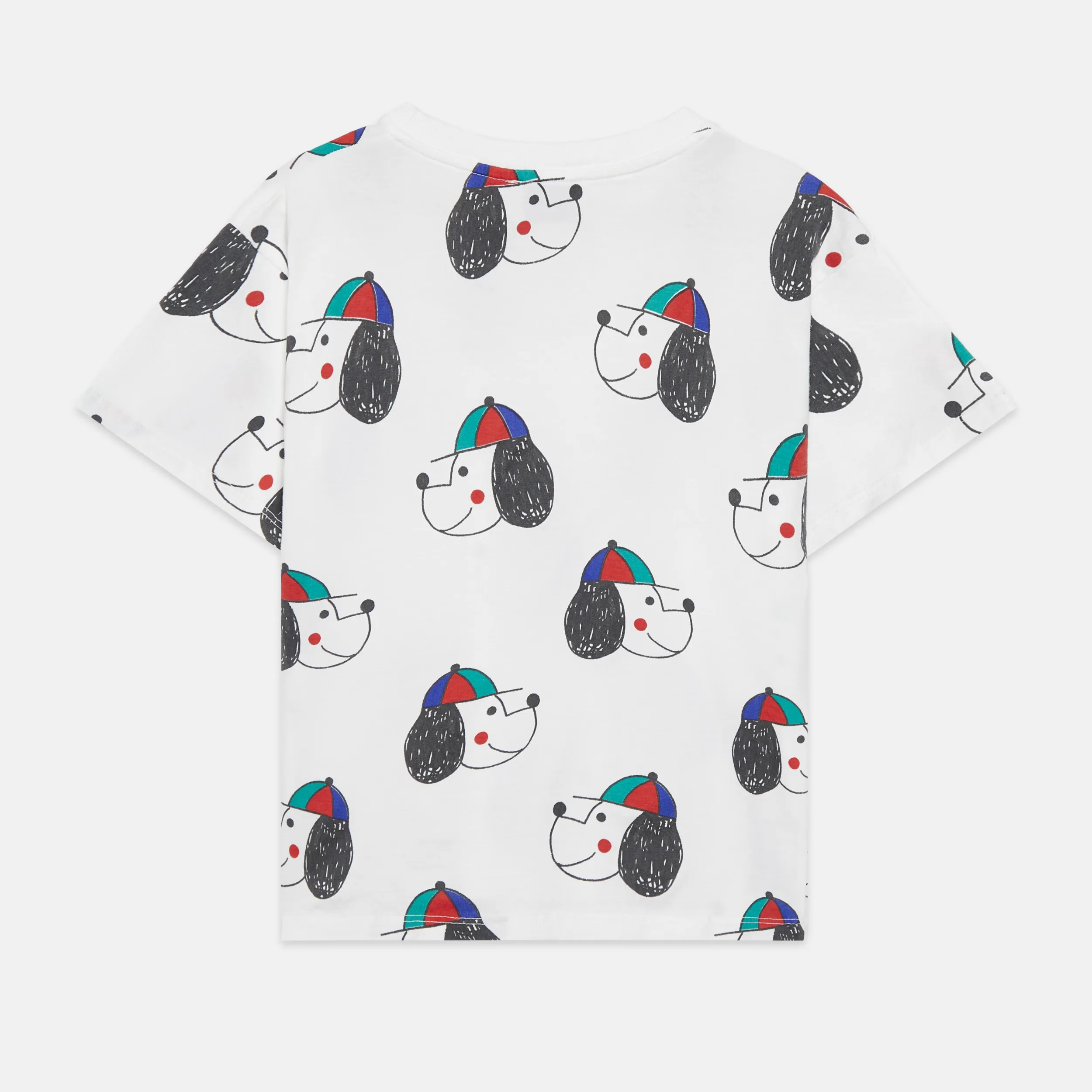 Happy dog all over t-shirt