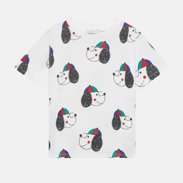 Happy dog all over t-shirt