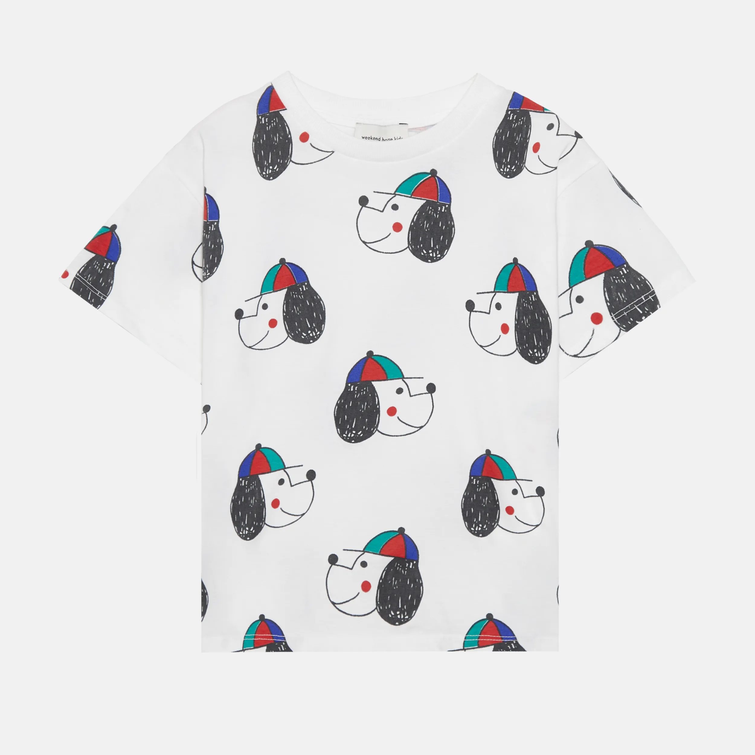 Happy dog all over t-shirt