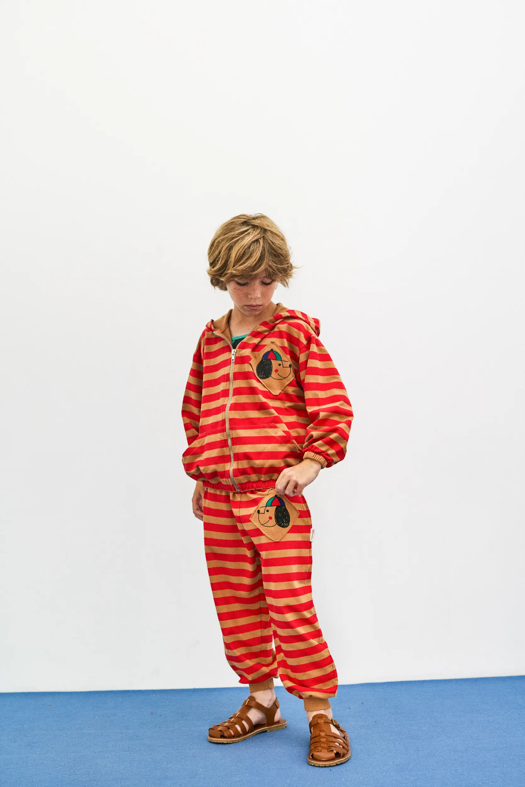 Happy dog stripes sweatpants (Cathay)