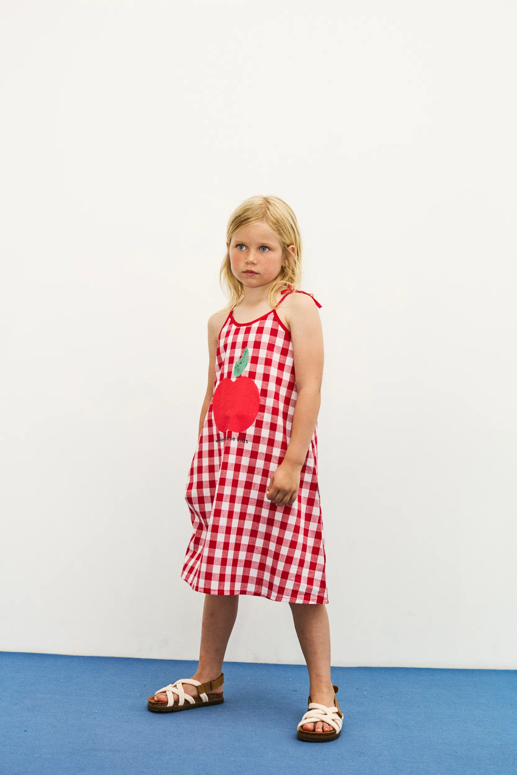 Apple print maxi dress