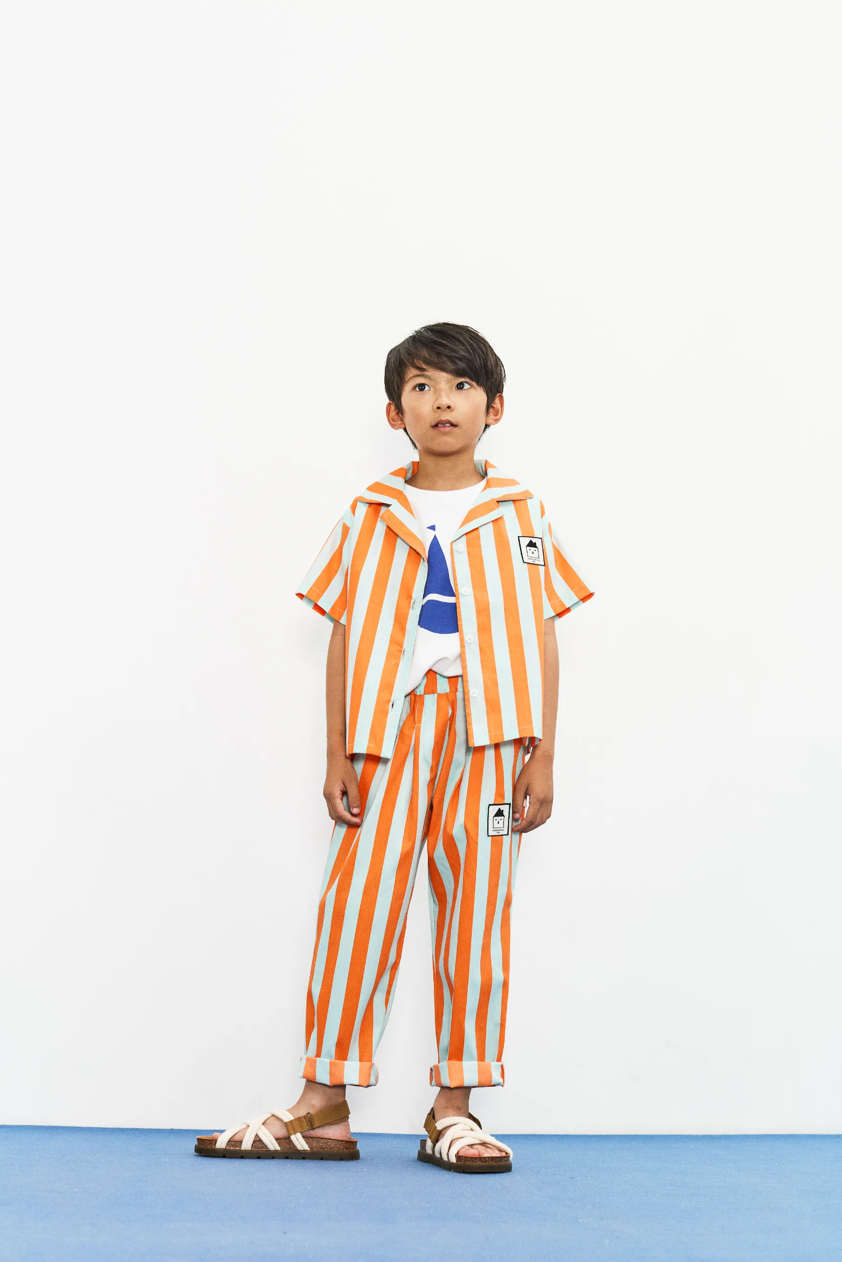 Stripes popelin pants